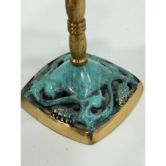 Vintage Enamel On Brass And Glass Insert Kiddish Cup Made in Israel - Picture 6 of 13